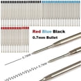 thumbnail image 2 of 20/10/5Pcs Ballpoint Pen Refill For Parker Pens Medium Point Black Blue Red Ink Rods L:3.9 In G2 Metal Refill Writing Stationery 20 PCS Black, 2 of 6
