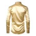 thumbnail image 2 of Camisas De Vestir De Satén Tipo Seda Brillante Para Hombre,, 2 of 7