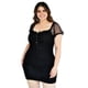 thumbnail image 1 of Vestido de Mesh Fruncido Roman Fashion Talla Extra 13228 Negro, 1 of 7