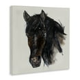 thumbnail image 4 of Stupell Industries Paint Stroke Black Horse Animals Painting Wrapped Canvas Art Print Wall Art, 17 x 17, 4 of 8