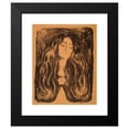 thumbnail image 2 of Edvard Munch 15x18 Black Modern Framed Museum Art Print Titled - Madonna (The Broooch. Eva Mudocci) (1986), 2 of 5