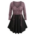 thumbnail image 1 of Camiseta Manga Larga Teñida Rosegal Mangas largas de talla grande, 1 of 5