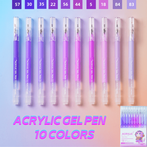 100 Colors Acrylic Gel Pens for Drawing, 1mm Fine Point Acrylic Ink Pen, Opaque Archival Bright Ink Pens for Black Paper Drawing