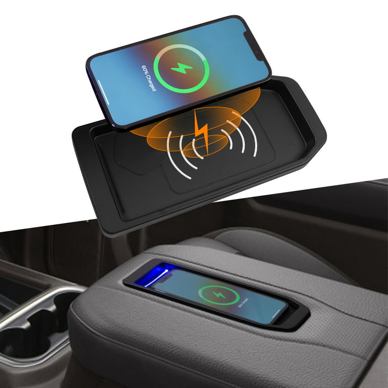 Fit 2022 2023 Chevrolet Silverado Wireless Charger Tray 15W Fast Center  Console Wireless Phone Charging Pad for Chevy Silverado GMC Sierra  Accessories (2022-2023, Fit Full Console) 