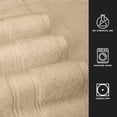 thumbnail image 6 of HOMES PERCEPTION 6 Count Solid Print Towels & Washcloths Set Tan, 6 of 7