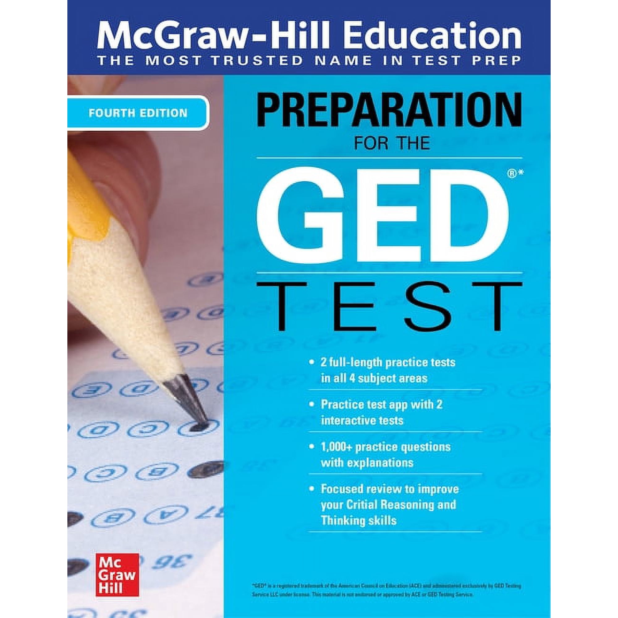 McGraw-Hill Education Preparation for the GED Test, Fourth Edition, (Paperback)