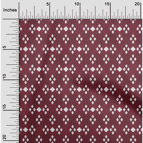 oneOone Georgette Viscose Maroon Fabric Block Sewing Craft Projects Fabric Prints By Yard 42 Inch Wide
