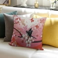 thumbnail image 3 of BANET Throw Pillow Cushion Cover, Japanese Cherry Branches Over The with Mountain Reflection Hill Season Image, Decorative Square Accent Pillow Case 18x18in, 3 of 5