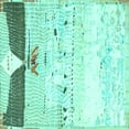 thumbnail image 1 of Ahgly Company Indoor Square Persian Turquoise Blue Traditional Area Rugs, 5' Square, 1 of 4