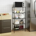 thumbnail image 6 of BestOffice Adjustable Storage Shelves Metal Storage Shelf(Black, 21.5L x 11.6W x 47.6H) 750 pounds, 6 of 8