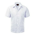 thumbnail image 5 of Guayabera Boys & Kids Cuban Beach Wedding Casual Short Sleeve Button Up Shirt, Black, 2, 5 of 12