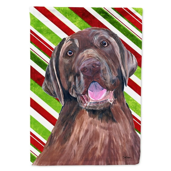 Carolines Treasures SC9344-FLAG-PARENT Labrador Candy Cane Holiday Christmas Flag  multicolor