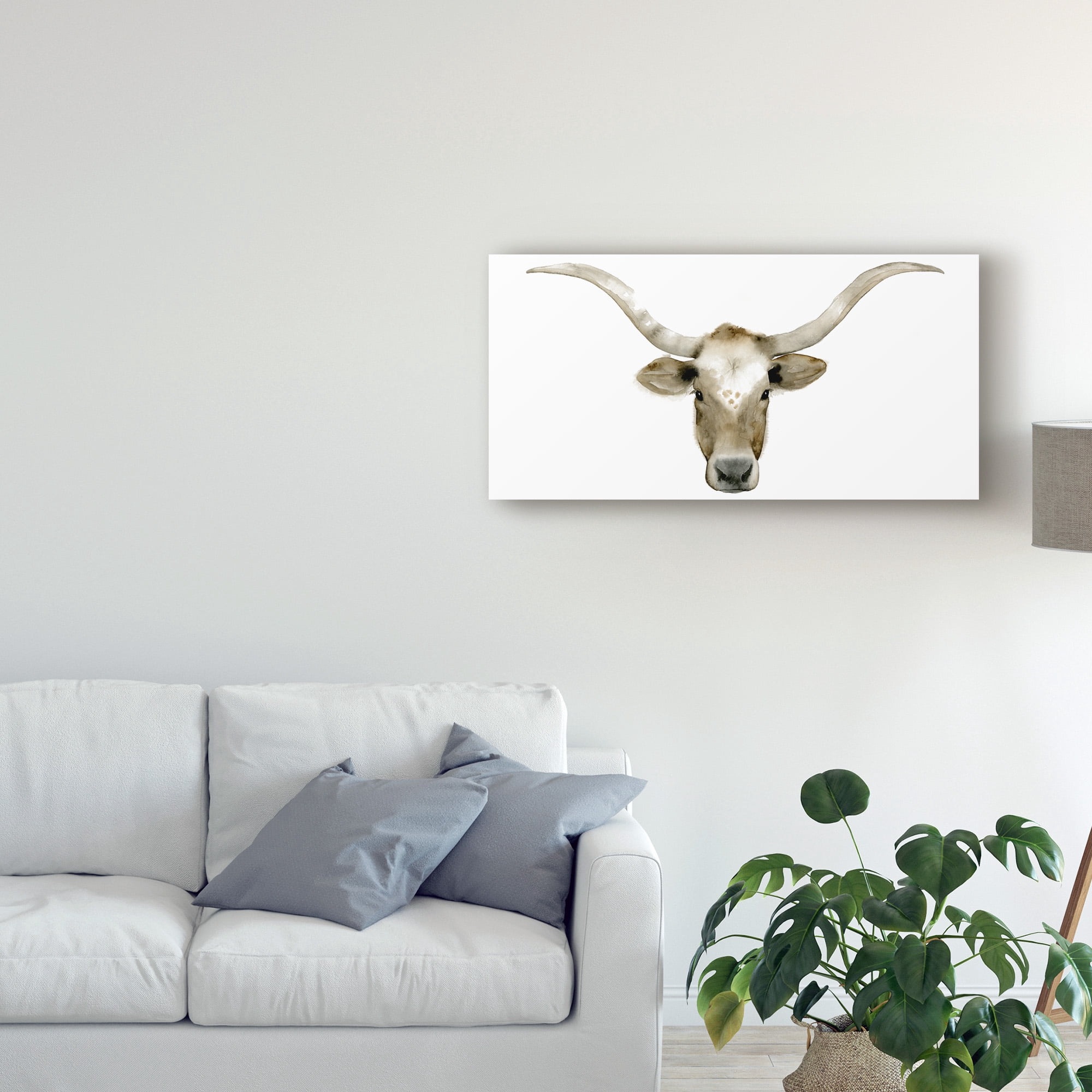 Trademark Fine Art 'Longhorn Steer II' Canvas Art by Grace Popp