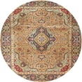 thumbnail image 1 of Ahgly Company Machine Washable Indoor Round Traditional Sienna Brown Area Rugs, 4' Round, 1 of 7