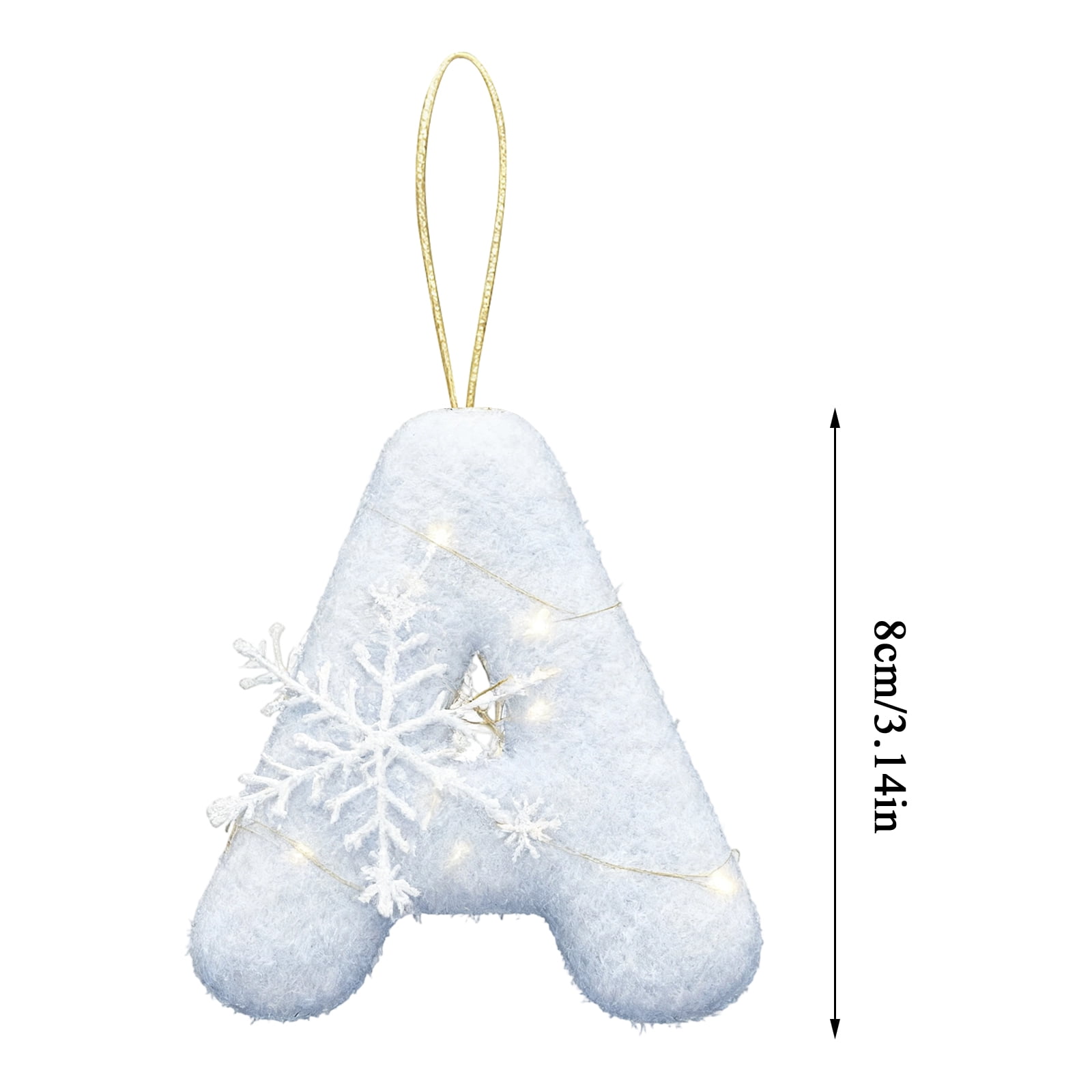 26 Letter Christmas Tree Hanging Pendant, 3.14Inch 2D Acrylic Christmas Letters Ornaments, A to Z Ornament Letters Decorative Hanging Xmas Letters for Christmas Tree DIY Craft Xmas Ornaments (O)