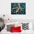 thumbnail image 4 of COMIO  + Culture-Octopus in the Deep Teal Sea by Eli Halpin Canvas Wall Art, 4 of 4