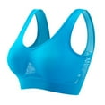 thumbnail image 2 of Sports Bras for Women High Support Moisture Wicking Workout Bras Cozy Wireless Athletic Bralettes with Embedded Pad Blue XL, 2 of 5