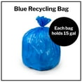 thumbnail image 3 of Colonial Bag Corporation Recycling Bags, Blue, Unprinted, 15 gal, 250 Ct, 3 of 6
