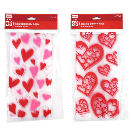 Valentines Day Frosted Bakery Bags