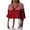 Red, variant on VEKDONE Womens 3/4 Sleeve Tops Striped Color Block Tunic Tops Summer Button Down V-Neck Blouse Casual Lightweight Comfy Shirts Fashion Clothes Red M