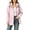 Pink, variant on Women Hooded Winter Parka Coat Mid Length Long Sleeve Jacket Windproof with Pockets Casual Outdoor Outerwear