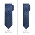 thumbnail image 3 of Jacob Alexander Men's Woven Zig Zag Pattern Regular Neck Tie - Blue, 3 of 7