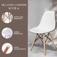 thumbnail image 2 of Set de 4 Sillas para Comedor Tipo Eames Elly Blancas con Diseño Minimalista, 2 of 7