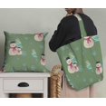 thumbnail image 5 of Soimoi Green Modal Satin Fabric Snowman & Tree Christmas Printed Fabric 1 Yard 42 Inch Wide, 5 of 5