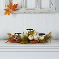 thumbnail image 4 of Nearly Natural 22" Fall Pumpkin and Maple Leaf Autumn Candelabrum Artificial Flowers, Multi-color, 4 of 5
