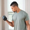 thumbnail image 2 of GoZone Rubber-Coated Hex Dumbbell – Black/Chrome, 2 of 5