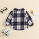 thumbnail image 4 of Gibobby Chamarra niñaNiños Pequeños Bebés Otoño Invierno Camisa Chaqueta A Cuadros Algodón Manga Larga Botón Abajo Niños Abrigo Ropa Outwear(Gris, 18-24 Meses), 4 of 5