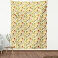 thumbnail image 3 of Autumn Fabric by the Yard Upholstery, Repeating Maple Leaves Tree Foliage Fall Season Print on Plain Backdrop, Decorative Fabric for DIY and Home Accents, White Pale Vermilion by Ambesonne, 3 of 4