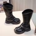 thumbnail image 4 of Girls Knee High Boots Fashion Lug Sole Side Zipper Tall Riding Boots for Toddler Little Kid Big Kid, 4 of 6