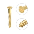 thumbnail image 4 of Uxcell M6 x 50mm Wood Screws Slotted Flat Head Brass Self-Tapping Screw 50 Pack, 4 of 5