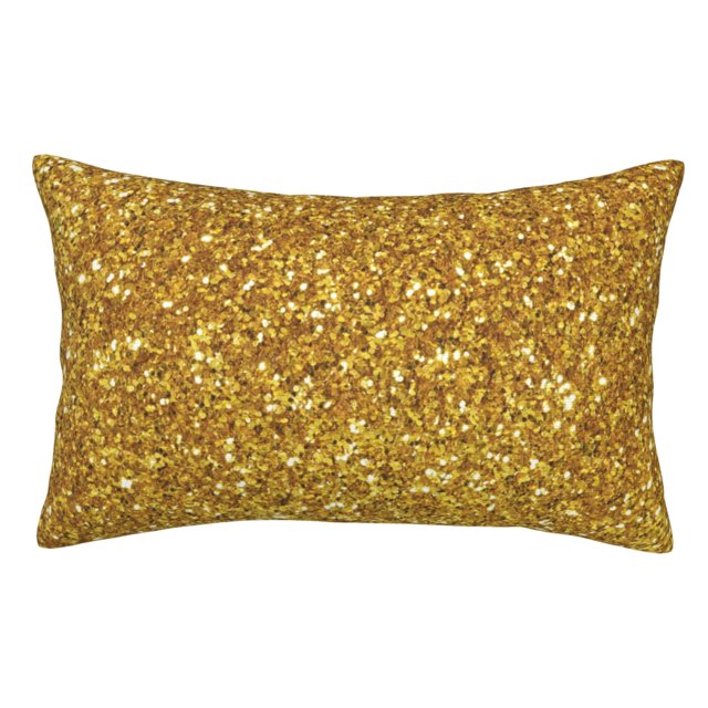 Balery Gold Glitter Funda de Cojín Estampada, Regalos para Mujeres, Regalos de Amor para Ella, Regalos para Novia o Esposa, Funda de Almohada-14"x20"