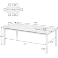 thumbnail image 2 of Industrial Dining Table for 6–8 - Long Rectangular Modern Kitchen & Dining Room Table with Sturdy Metal Legs - Wood Grain Finish, Rounded Corners - Versatile for Living Room, Office, or Workspace, 2 of 7
