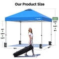thumbnail image 4 of GVDV Canopy Tent, 10x10 Pop up Canopy Outdoor Shade with Wheeled Bag, Easy up Sun Shelter with Vents, Blue, 4 of 10