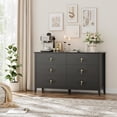 thumbnail image 3 of Dresser for Bedroom with 6 Drawers, 54 in Extra Wide Modern Chest of Drawers with Metal Handle, Dresser TV Stand, Wood Drawer Organizer for Bedroom, Living Room, Hallway, 3 of 8