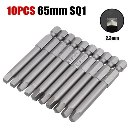 

10pcs SQ1-SQ5 Square Head Screwdriver Bits Set Hex Shank Magnetic Screwdriver