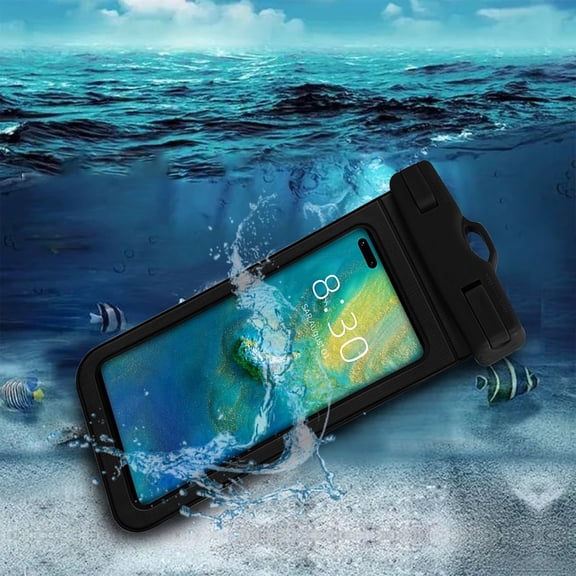 GJX Waterproof Phone Pouch - IPX8 Universal Case Dry Bag for iPhone 15, 14, 13, 12, 11 Pro Max, XR, X, XS, SE, 8 Plus and Samsung S23, S22 Ultra, S21, S10 - (1Pcs)