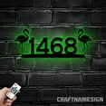 thumbnail image 3 of Craftnamesign Flamingo House Number Metal Sign LED Light, Flamingo Stainless Porch, Address Sign, 3 of 5