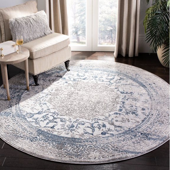 Safavieh Invista Katharine Abstract Area Rug, Gray/Blue, 6'7" x 6'7" Round