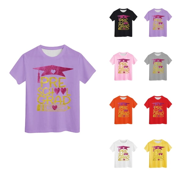 Kindergarten Graduation Shirt for Girl: Last Day of School Shirt Kids 2026 Preschool Graduation Gift Tee Top