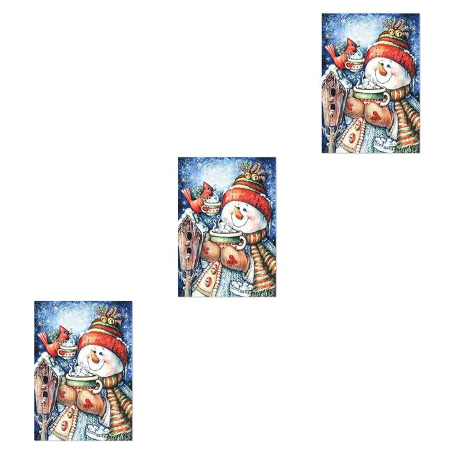 Kearding Pintura de diamante de Navidad Decoración de pared de diamantes de imitación Muñeco de nieve Pinturas para el hogar Type5 NO5