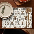thumbnail image 5 of Beige Highland Cow Fence Daisy Pattern Summer Placemats Table Placemats Set Of 4-Linen Kitchen Washable Placemats Table Mats 11.8"x17.7" Non-Slip Heat Resistant, 5 of 6
