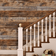 Caltero Peel and Stick Wallpaper Brown Wood Wallpaper 17.72 in x 590 in Roll