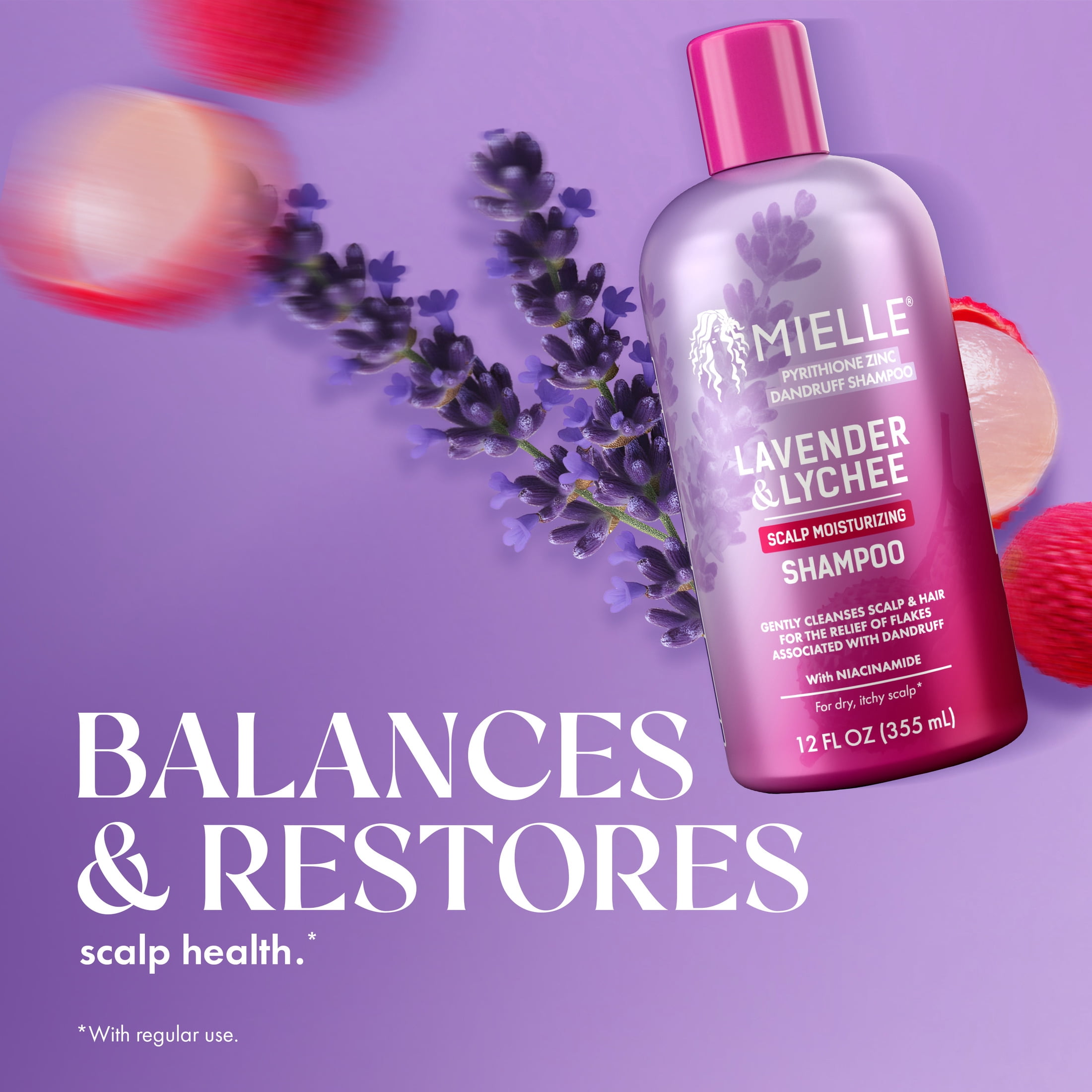 Mielle Lavender and Lychee Scalp Moisturizing Dandruff Shampoo - 12 fl oz