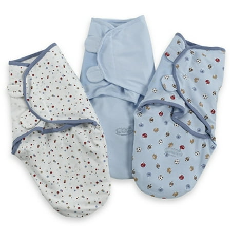 Summer Infant SwaddleMe Cotton Knit Small/Medium 3-Pack - Sports ...
