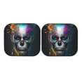 thumbnail image 7 of Balery 2 Piece Modern Abstract Colorful Skull Car Windshield Sun Shade|Foldable Front Windshield Shade for Car Front Window for Most Sedans SUV Truck-Medium, 7 of 7