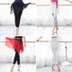thumbnail image 5 of TFixol Leggings 2 en 1 para mujer Falda de gasa modal suave Danza delgada asimétrica, 5 of 8